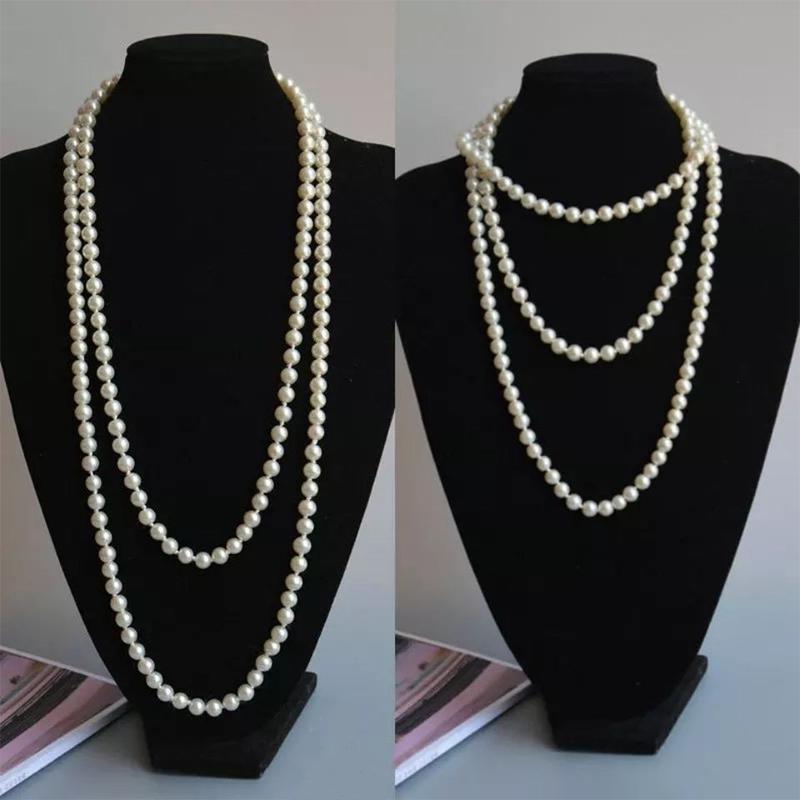 Long Multi Layered Pearl Necklace For Women Temperament Collar Chain Sweater Chain Necklaces Luxury Jewelry Accessories