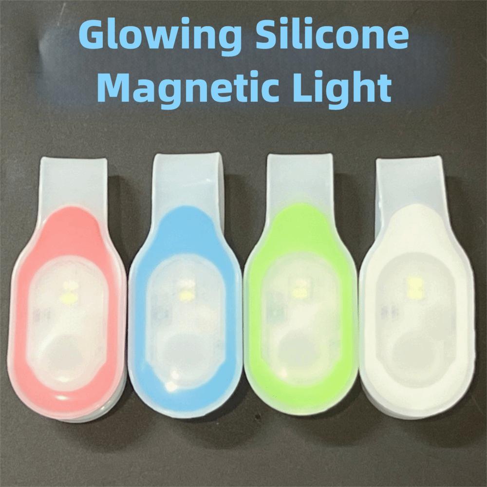 Waterproof Magnetic Collar Clip Silicone Material Flashing Warning Light Clip on Light  Running