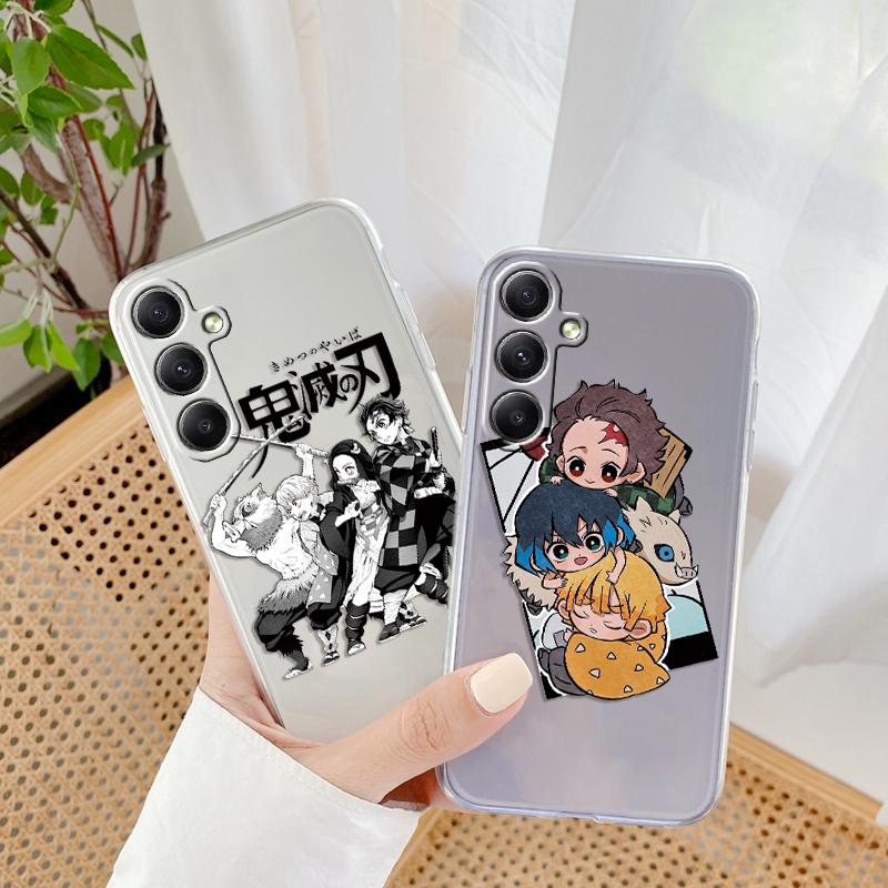Anime Cartoon Wzór Miękki Przezroczysty Silikonowy Etui Do Samsung A55 M35 S24 Xiaomi Redmi Note 13 Poco C65 iPhone Aparat Wstrząsoodporny Ochronny Pokrowiec
