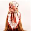 90x90cm Women Silk Scarf Small Satin Square Print Wrap Foulard Femme Handkerchief Bandana Neck Hair Skinny Tie Scarves Shawl