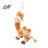 Backpack Accessory Plush Camel Bag Charm Stuffed Pendant with Bead Portable Chain Animal Plushie Handbags Purse Hanging Decoration Decorative