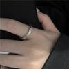 Smiley Adjustable Open Ring for Women - Trendy Niche Design, Perfect for Index Finger.