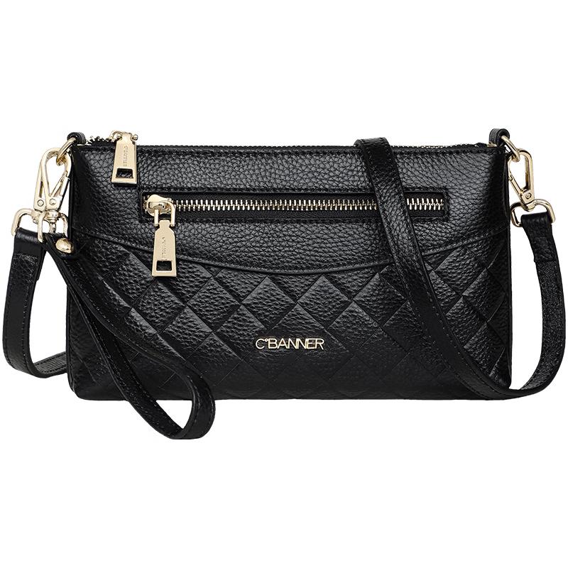 

C.BANNER Women s Quilted Leather Crossbody Bag