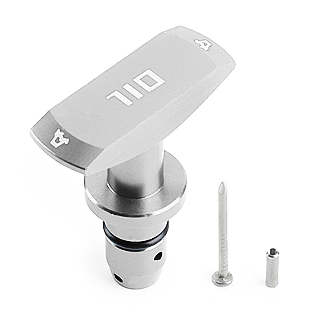 Universal Car Oil Dipstick Pull Handle Engine Oil Pullhandle Aluminum Billet Auto Replacement Modification Decoration серебряный