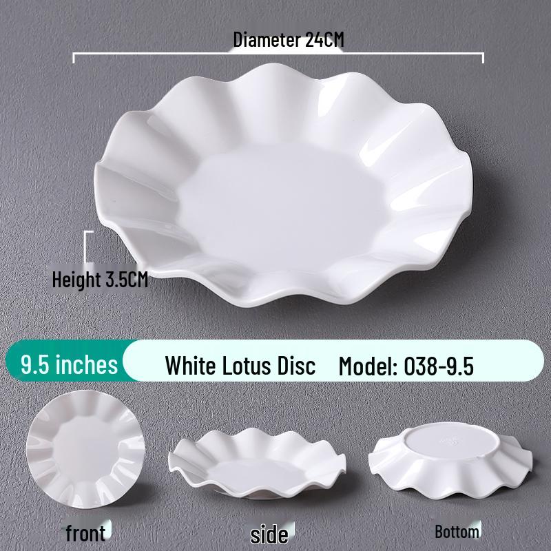 Japanese-Style Plastic Petal Plates for Restaurants - Ideal for Hot Pots, Cold Dishes, Side Dishes, Stir-Fry, and Tableware.