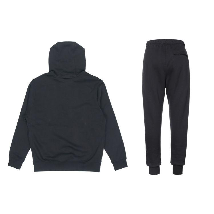 Nike Set de jogging cu glugă și șnur de culoare uni pentru bărbați îmbrăcăminte activă negru BV2655-010+BV2672-010