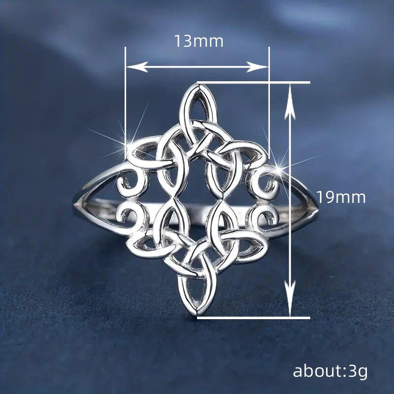 Vintage Geometric Cross Hollow Ring Female, Personalized Pattern Student Ring, Exaggerated Dance Ring