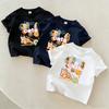 Summer Children'S Short-Sleeved T-Shirt Boys And Girls Pure Cotton Children'S Clothing Round Neck Cartoon Printed Top