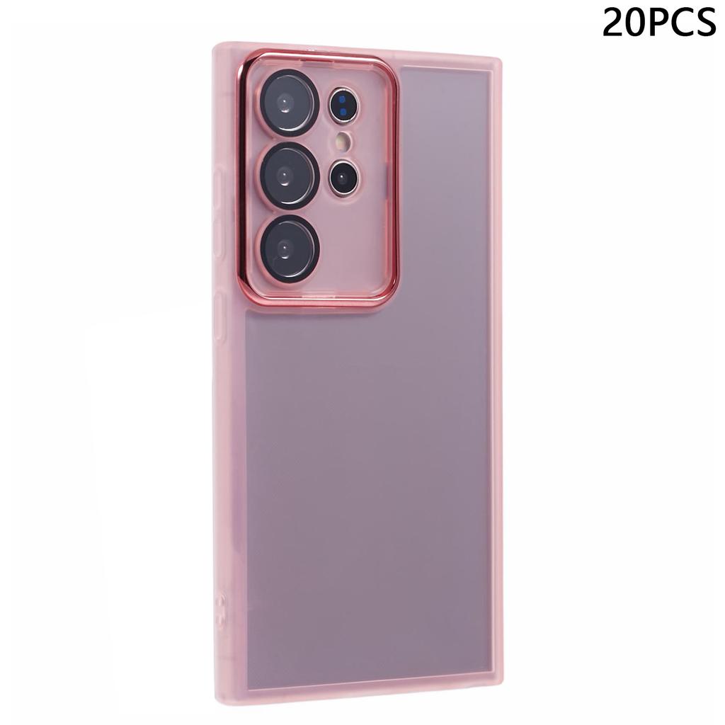 Bulk Purchasing 20Pcs For Samsung Galaxy S24 Ultra Case Electroplated Camera Frame TPU Phone Cover Precise Cutouts