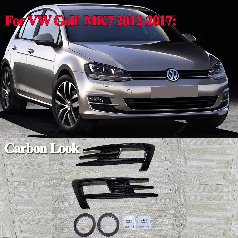 Car Front Bumper Lip Spoiler Car Bumper Fog Lamp Grille Cover Trim Body Kit For VW Golf 7 7.5 MK7 MK7.5 2012-2020 ABS Tuning