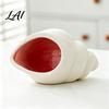 Minimalist Home Decor Ocean Theme Ceramic Jewelry Tray for Vanity Rings Earrings Necklaces Decorative Small Item Organizer Shell/Conch Trinket Dish