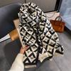 Winter Cashmere Scarf Women Luxury Geometric Print Shawl Wrap Pareo Elegant Poncho Femal Thick Warm Blanket Echarpe Pashmina