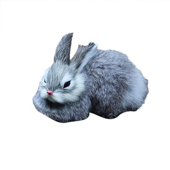 Cute 15cm Mini Realistic Simulation Rabbit Plush Toy Animal Bunny Model Gift