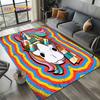 Unicorn Cartoon Cute 3D Dream Girl Carpet Rug for Living Room Bedroom Home Sofa Decoration,Kid Area Rug Non-slip Floor Mat Gift