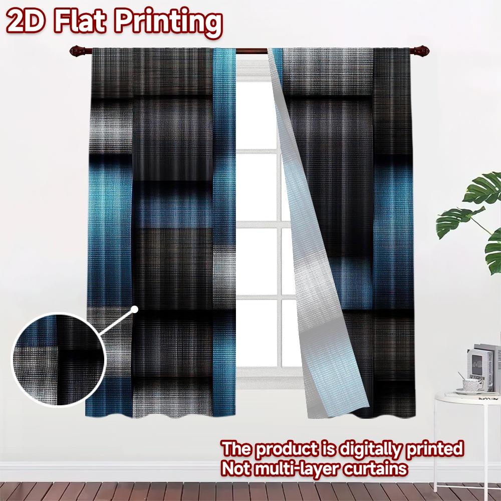 2D flat Photography Backdrop Popular Backdrop Blue and Black Weave 100% Polyester Vibrant Reunion Use for Holiday parties