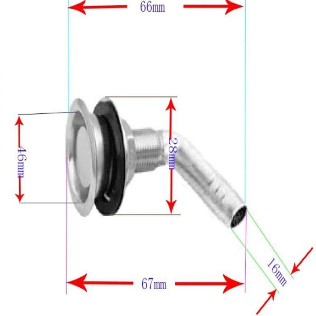 Buy Marine Boat Fuel Gas Tank Vent 316 Stainless Steel Flush Mount 90 Degree at affordable