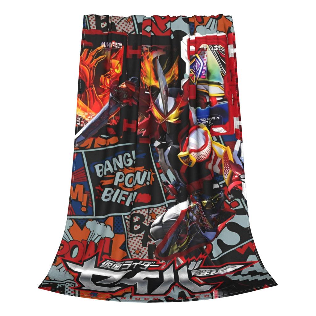 Super Soft kamen rider anime Throw Blanket Premium Fleece Flannel Lightweight Bed Blanket Cozy Warm Blankets All Season Use