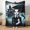 1pc Addams Family Wednesday1 Blanket, Gift, for Men and Women, Soft Blanket, Good for Sofa Bed Couch Travel, Lightweight Flannel Blanket