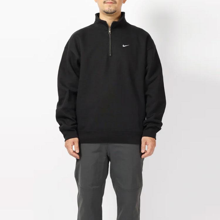 Nike Hanorac cu mânecă lungă, cu jumătate de fermoar, culoare uni, seria Daily Vintage, Topuri pentru bărbați, negru DQ5210-010