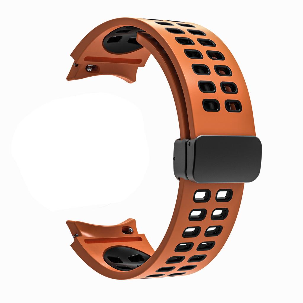 Magnetische D-gesp Siliconen Band Voor Samsung Galaxy Watch 6 5 4 Serie Sportband Voor Galaxy Watch 45 44 40/Classic 47 46 43 42