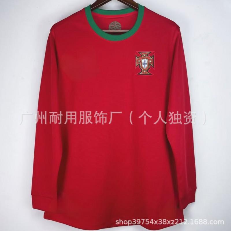 Retro Portugal Jerseys Commemorative Version No. 7 17 C Ronaldo Football Uniform Classic