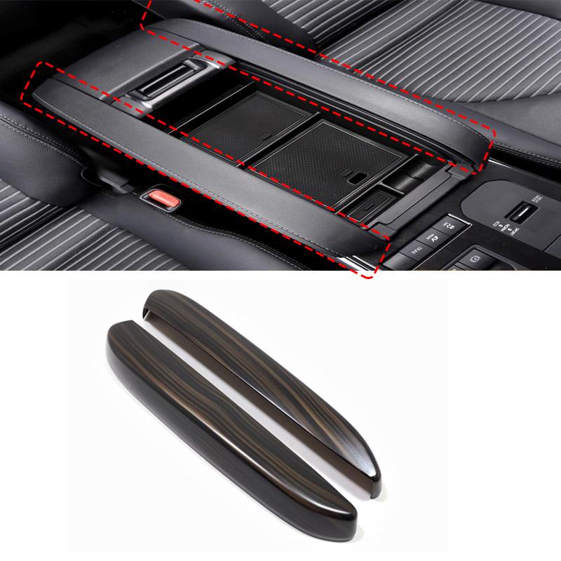 For Toyota Highlander    Car Interior Peach Wood Decoration trument Console Gear Water Cup Cover Air Vent Trims