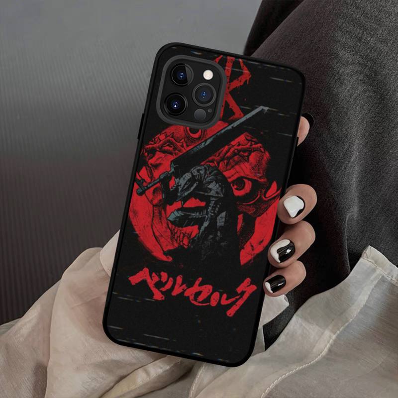 Anime Berserk Guts Custodia per Telefono Silicone Morbido per iphone 14 13 12 11 Pro Mini XS MAX 8 7 6 Plus X XS XR Cover