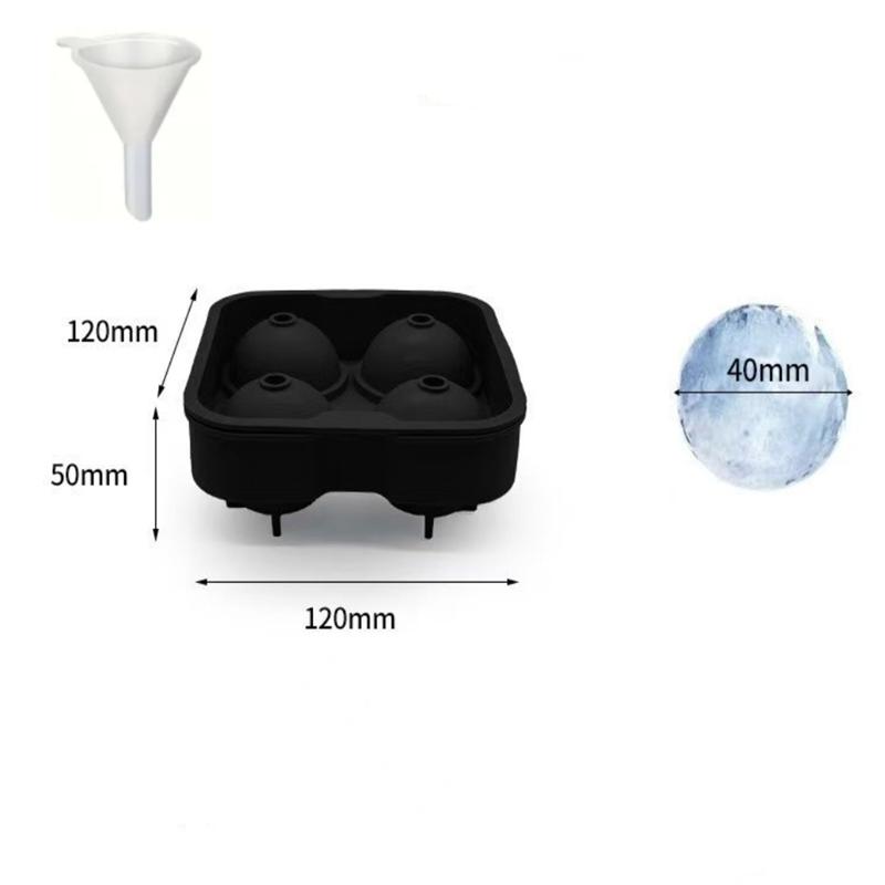 Ice Cube Trays Silicone,Ball Maker Mold, Whiskey Round Sphere Mold - Square Large for Cocktails & Bourbon Easy Release BPA Free