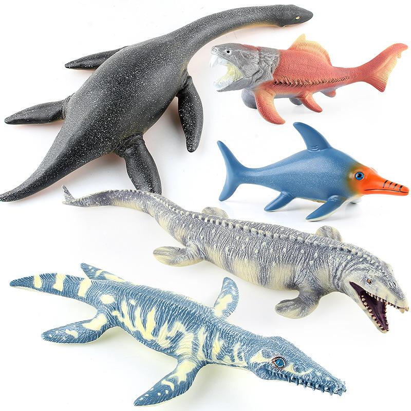 Cotton-Filled Simulation Marine Animal Model Animal Ornament Soft Rubber Dinosaur Model Children'S Toy Ornament Figure