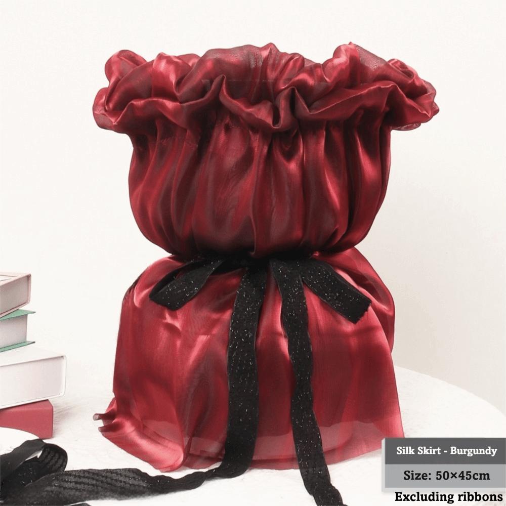50×45 Cm Flower Wrapping Paper Silk Tulle Elastic Trim Bouquet Wrapping Paper Pearl Silk Floral Yarn Silk Flower Wrapping Paper
