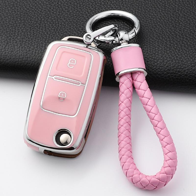 New Tpu Car Key Case Cover Shell For Vw Volkswagen Polo Tiguan Passat Golf Jetta Lavida Skoda Octavia 2 3 Button Accessories