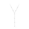 S925 Silver Temperament Necklace Female Korean Version Sweet Small Fresh Light Bead Y Word Tassel Clavicle Chain Necklace