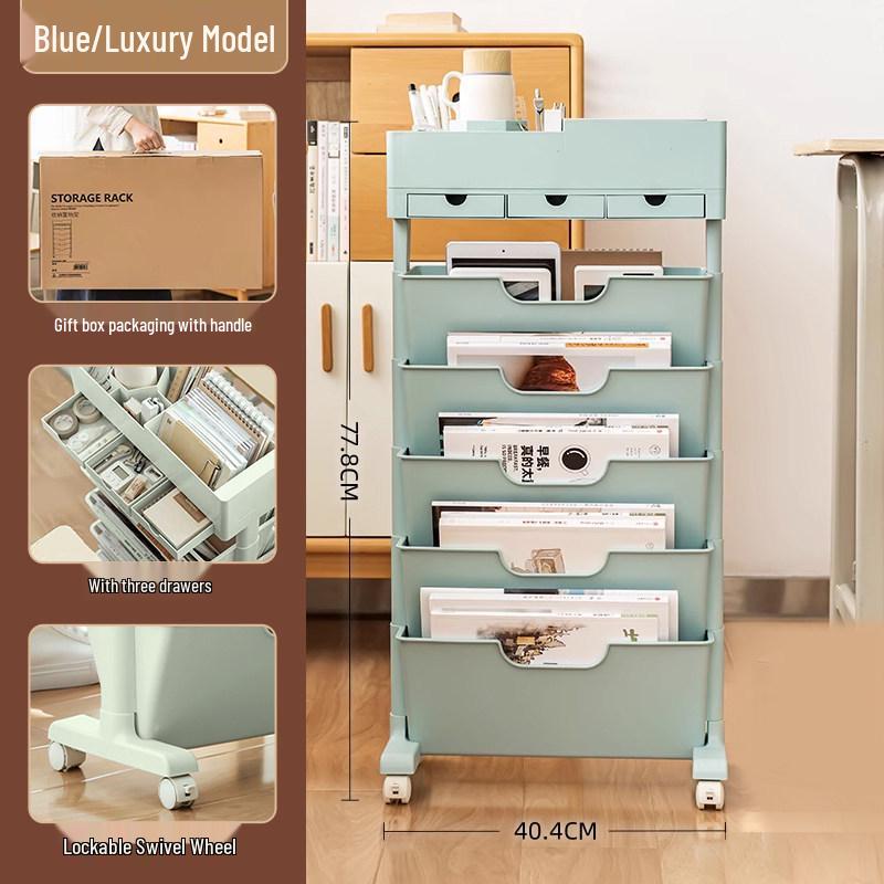 Adjustable Desk Edge Bookshelf: Compact Study Storage Shelf and Book Stand for Classroom or Office.