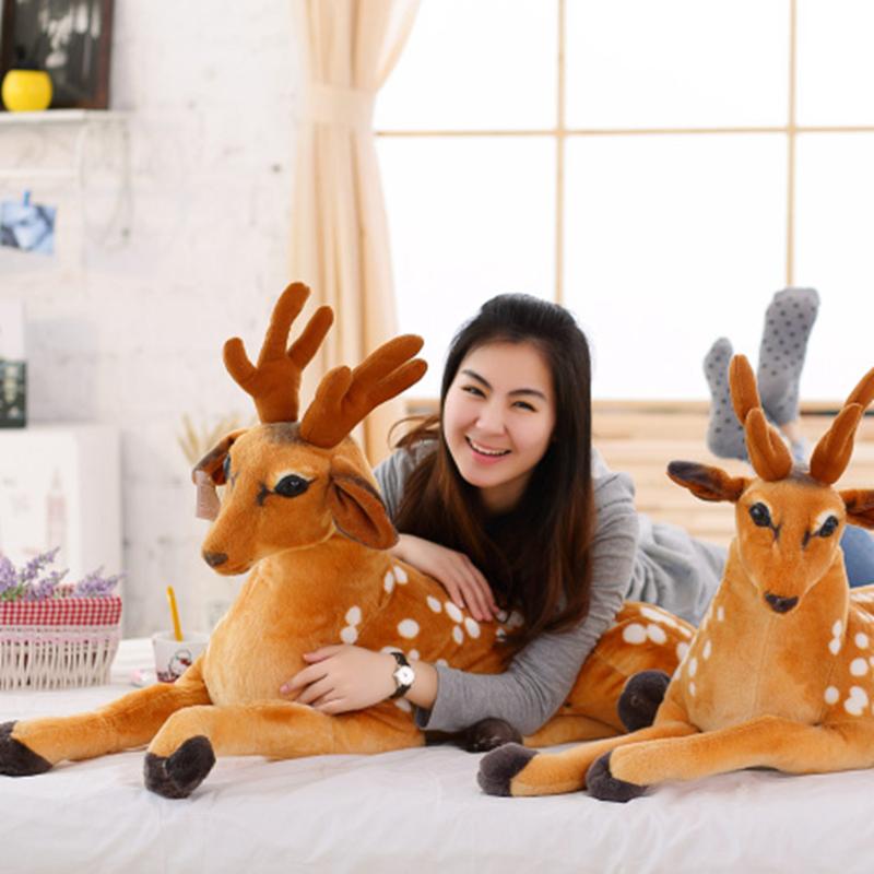 30-85cm Carino Giocattoli Cervo Sika Peluche Simulazione Giocattoli Animali Peluche Cervo Compagno di Giochi per Bambini Regalo di Compleanno per Bambini Decorazione per la Casa