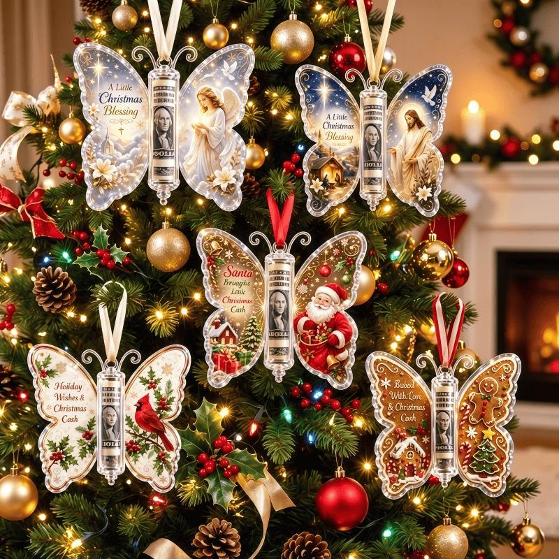 Christmas Cash Gift Ornament Money Holader Hanging Ornament Christmas Tree Pendants Xmas Tree Accessories New Year Gift