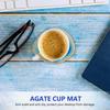 Cabilock Natural Agate Coasters, Creative Design, Round Coasters, Highly Absorbent, Stylish Cup Mats for Offices, Homes, and Bars