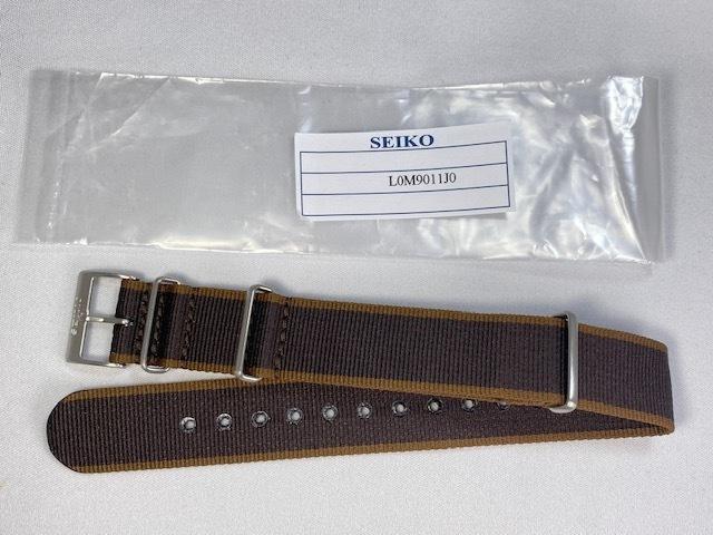 L0M9011J0 SEIKO Prospex 20mm Polyester Band Brown and via (for SBDC137/ 6R35-01B0 others) (Ships Nekoposu)