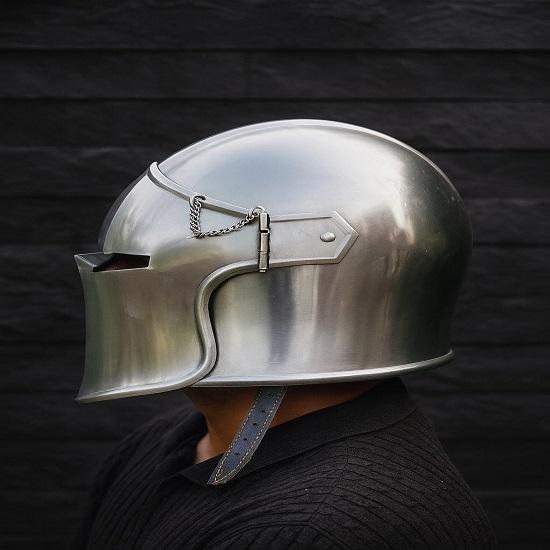 Barbuta Helmet Medieval Knight Armor 18g Mild Steel Cosplay Halloween Costume Visored Warrior Helmet