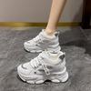 Mesh breathable thick-soled dad shoes 2025 new ins fashion inner height-increasing casual shoes Korean version of running sports shoes