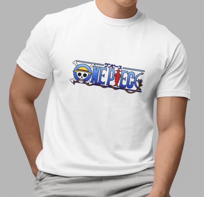 One Piece Logo T Shirt Anime Graphic Tee Straw Hat Pirate Unisex Casual Gift Top