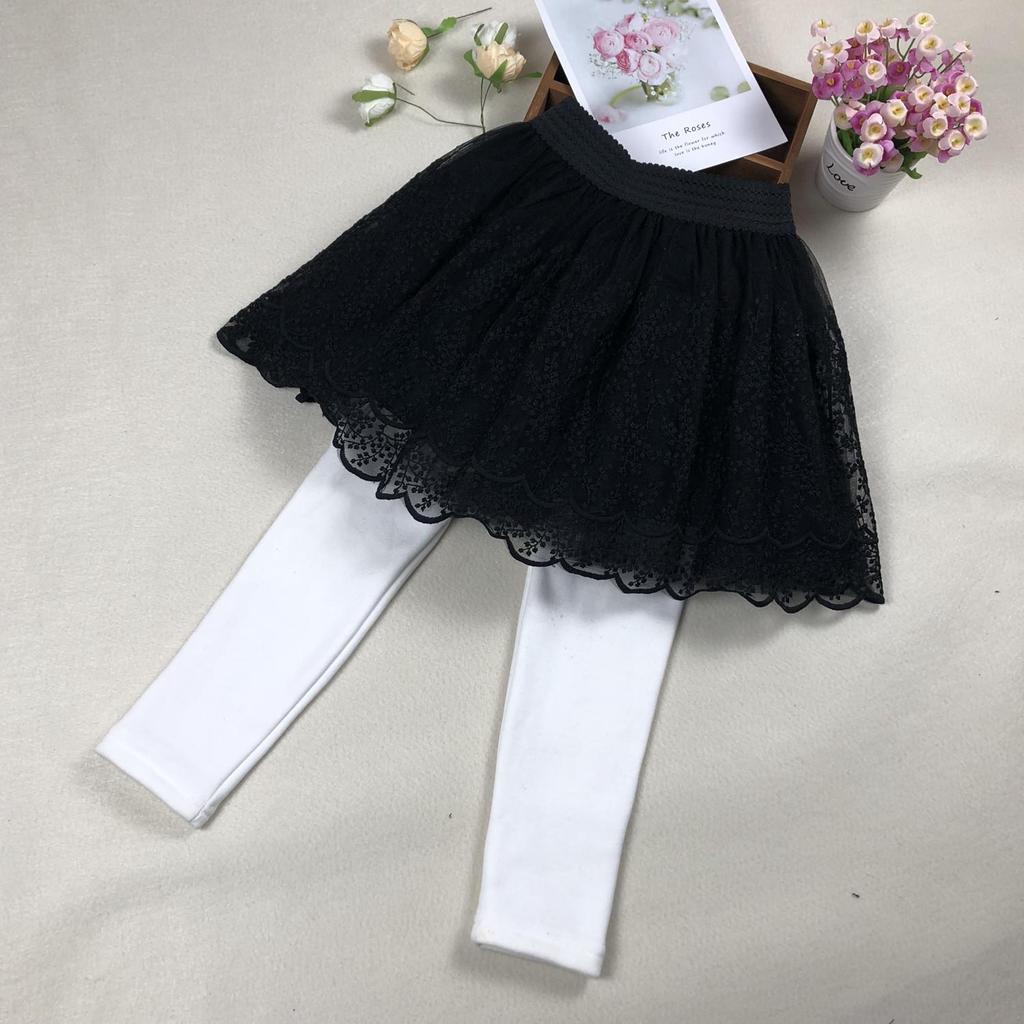 Girls' Lace Trim Short Skirt - Mesh Puffy Skirt for Toddlers & Kids
