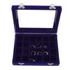 24 Grid Earring Storage Box Fashion Jewelry Display Tray with Transparent Lid for Stud Earrings