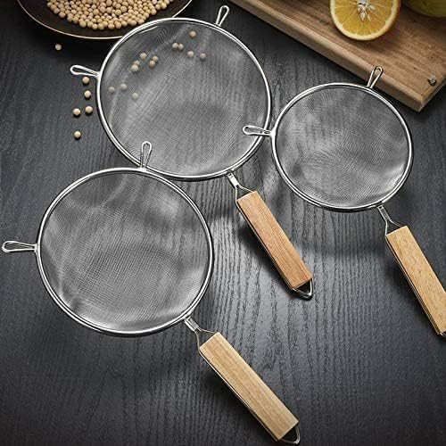 Stainless steel strainer, crush and strain soup, sturdy, perfect for baking, smooth, tempura, scoop, oil drainer, colander, strainer with handle, oil