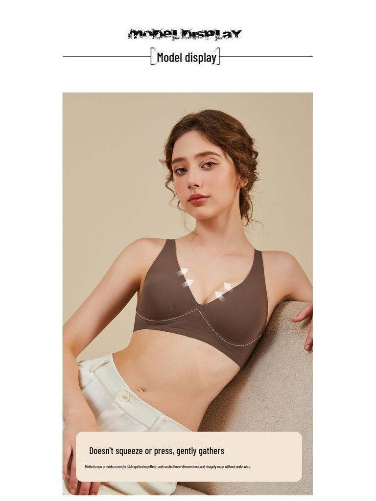 Milk Skin Deep V Seamless Bra - Breathable, Wire-Free Support, Plus Size