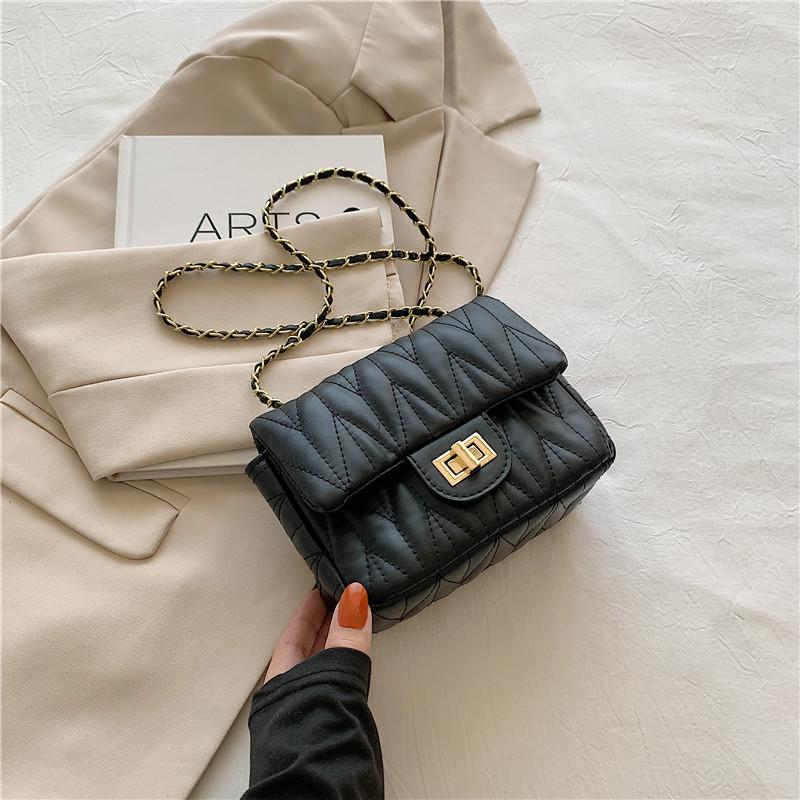 Fashion shoulder bag women's 2025 spring and summer new simple casual chain messenger bag trend niche small square bag