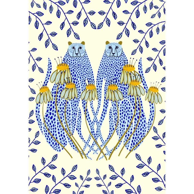 

Whimsical Animal Nursery Canvas Art Cartoon Cheetah Tiger Leopard Colorful Kids Wall Decor Playful Jungle Theme Room Decor Gift 21cm×30cm NoFrame