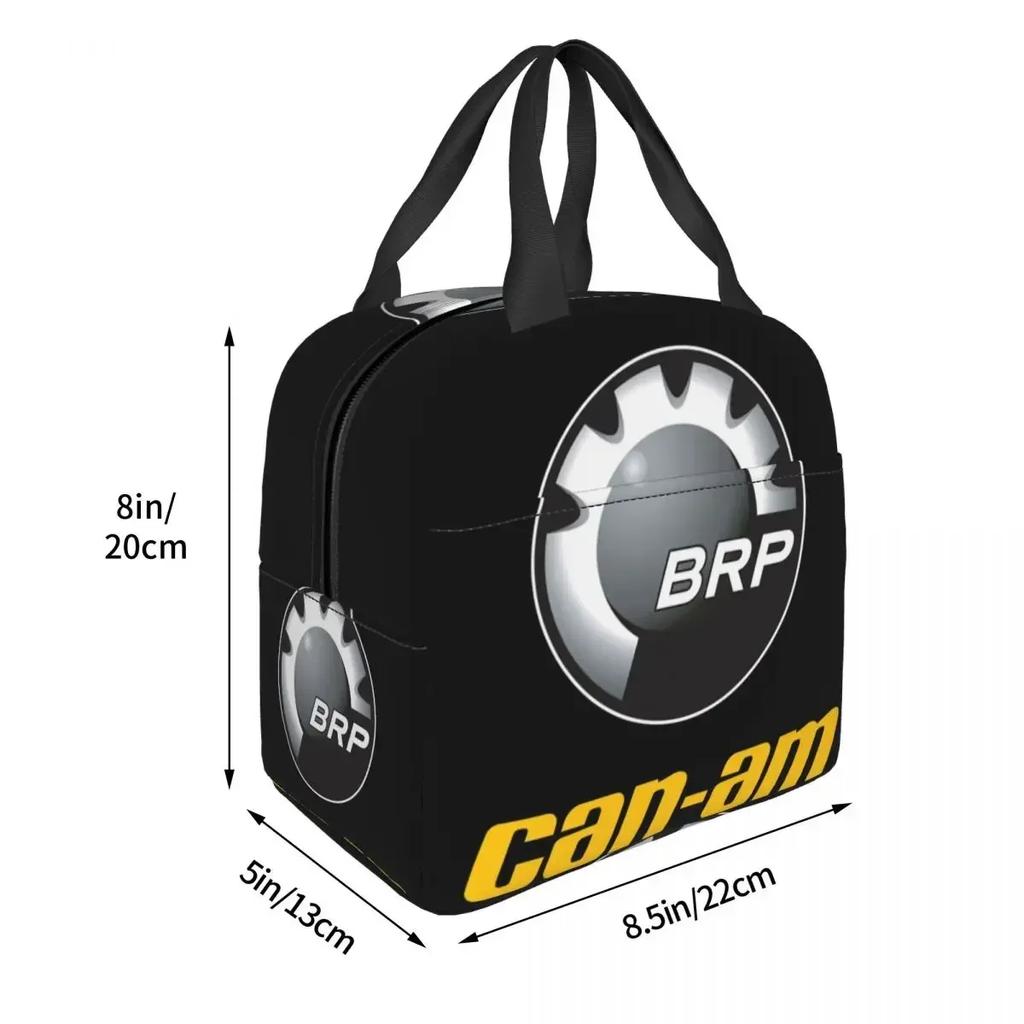 Benutzerdefinierte BRP ATV Unisex Can Am Logo Lunchtasche Damen Thermokühlbox Isolierte Brotdose für Kinder Schulkinder lunchbag