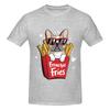 1 Piece Frenchie Fries Graphic 100 Cotton Tshirt French Bulldog Tees Tops For Unisex
