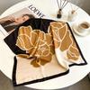 70cm×70cm Retro Paisley Imitation Silk Square Scarf - Versatile Decorative Neck Scarf Shawl