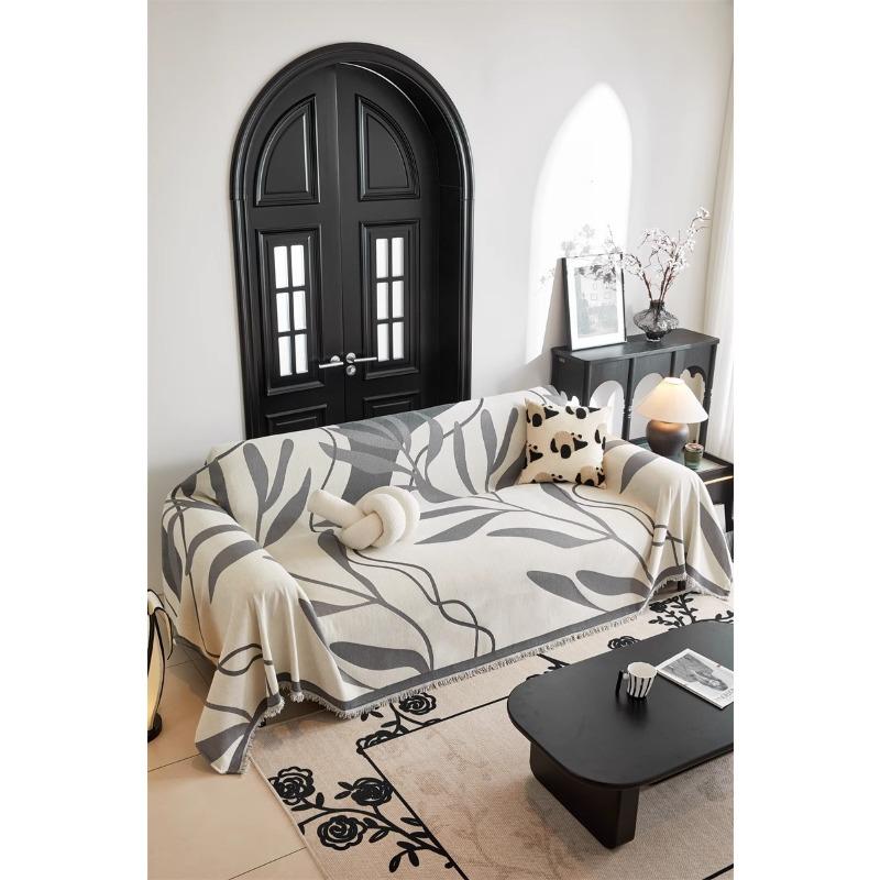 Geometric Abstract Modern Style Simple Chenille Thickened Non-Slip Sofa Cover Sofa Cover Cloth Cover Cover a Piece of Full Cover Cloth